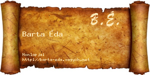 Barta Éda névjegykártya
